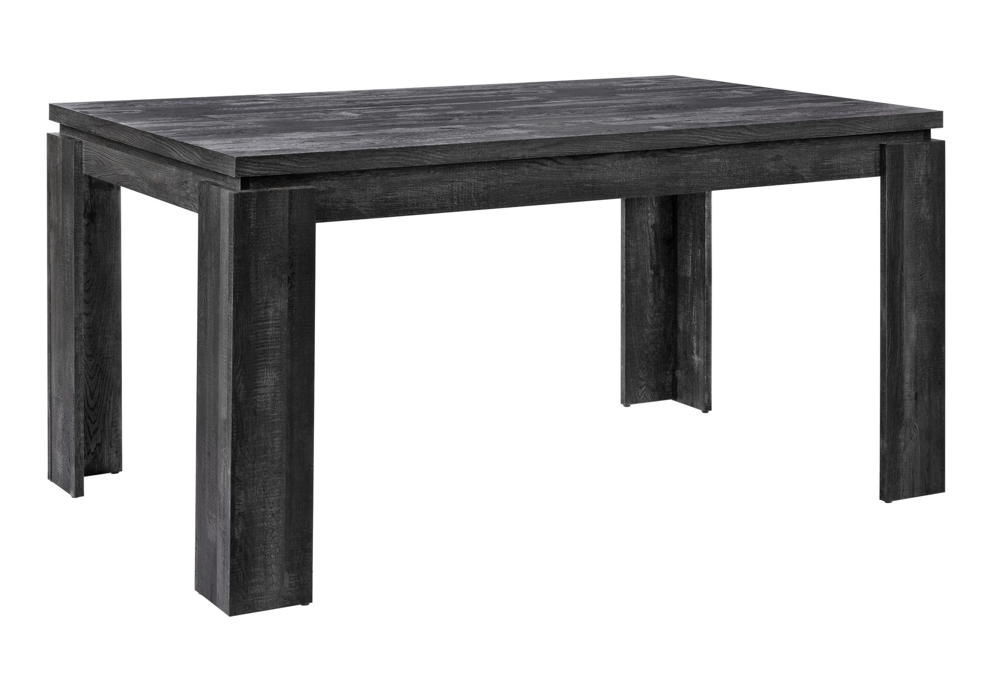 Monarch Specialties 36"X 60" / Black Reclaimed Wood-Look Dining Table